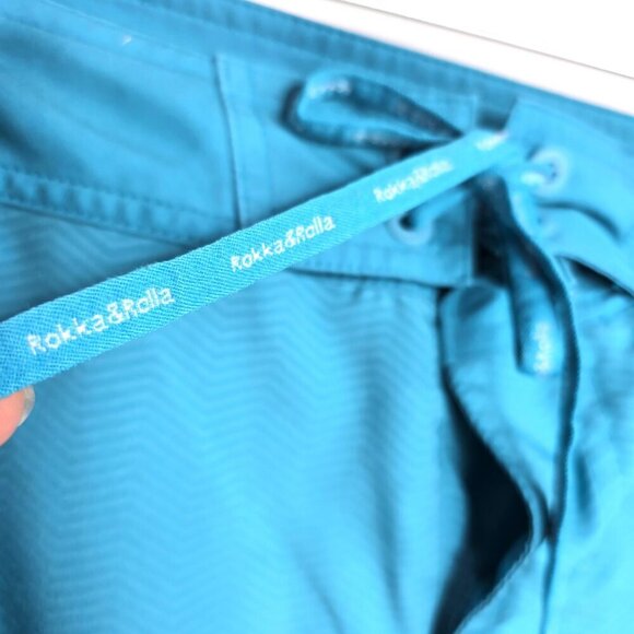 Rokka & Rolla Blue White Ombre Swim Surf Board Shorts Men 2XL - Picture 7 of 10